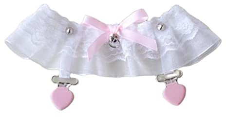 Garter Belt,Elastic Leg Garter, Sweet Lolita Love Heart Lårsele Japansk Anime Rollspel Ben Ring med Blomvinge Design Bröllop Strumpeband Strumpband(Color 15)