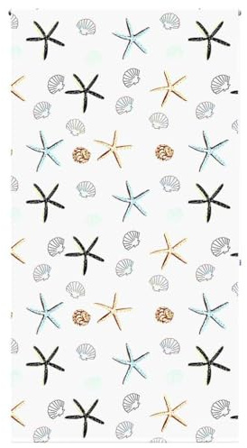 vidaxl shower roller blind - shellfish pattern - 130x240 cm - multicolour - peva material - water- - space-saving - child safety - versatile mounting options