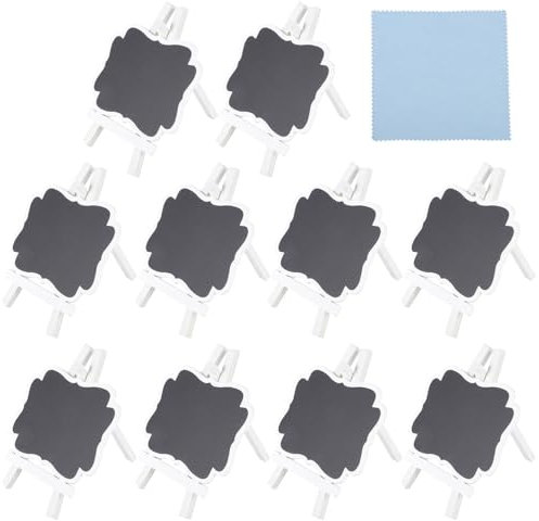 LALAFINA 10stücke Kleine Kreidetafel Mit Ständer Pvc Tischkarten Für Hochzeiten Und Feste Beschriftbare Tafeln Für Buffet Namensschilder Und Dekorationen Wiederverwendbare Schilder Für