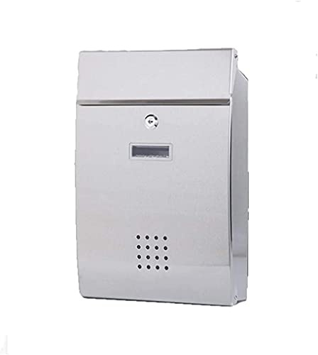 Gardeneea Buzón de Correo con Cerradura - Buzón Universal Vertical de Pared para Interiores y Exteriores - Ranura de Entrega para casa, Oficina y Negocios