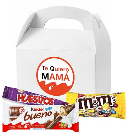 Caja con asa Te Quiero Mamá Chocolate Chocolatinas Regalo Día de la Madre Aniversario Cumpleaños