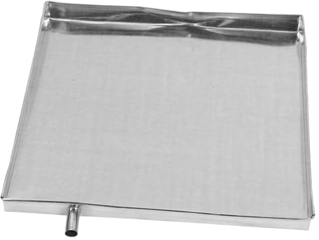 HOMSFOU Bac de Fond de Réfrigérateur en Métal Argenté Installation Rapide, Accessoires pour Climatiseurs Ambiance Estivale