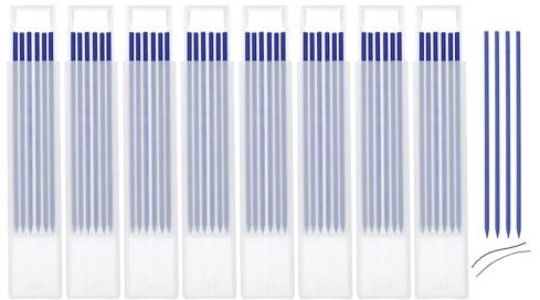 QUARKZMAN 48 Stück Bleistiftminen Tischler Bleistift Ersatzminen 2,8 mm Solide Tieflochmarker Minen Bleistiftminen Konstruktion Bleistift Ersatz für Zimmermannsbleistift（Blau）