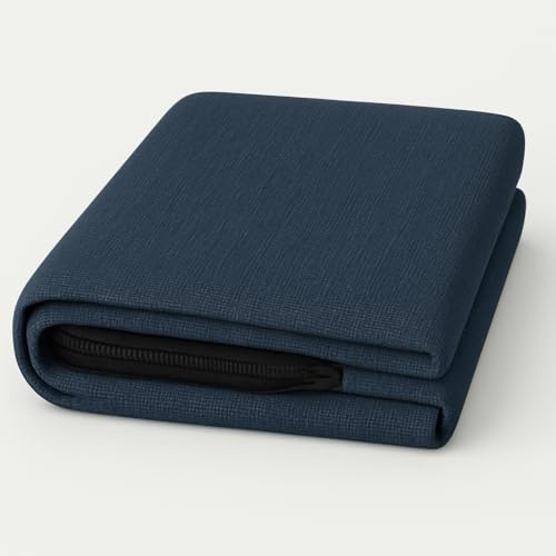 chilly pilley® Bezüge UV für Palettenkissen Palettenauflagen Palettenmöbel Bezüge Sitzkissenbezug Rückenkissenbezug (Rückenkissen 120x40x20/10cm, Dunkelblau UV)