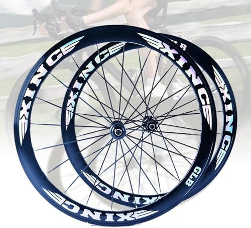 SDYAYFGE 700C Rennrad Laufradsatz Alu Alufelgen Höhe 40/50Mm V Bremse 20H Schnellspanner 100MM/130MM Fahrradnaben Für 8/9/10/11 Speed Kassette,40MM