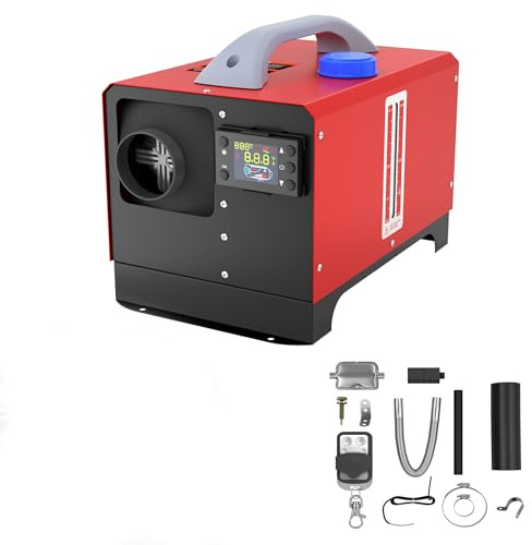 YRHome 8kW Standheizung Diesel mit LCD-Display, Fernbedienung & Schalldämpfer – Leiser Diesel Lufterhitzer für Auto, LKW, Wohnmobil, Boot, PKW, Anhänger, 12V Heizgerät für komfortable Wärme
