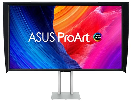 ASUS PROART DISPLAY OLED PA32UCDMR-K, Monitor Professionale da 31,5, Nero | 4K UHD QD-OLED (3840x2160), 240Hz, 0.1ms, Ultra Sottile, Auto Calibrazione, Dolby Vision, Supporto Ergonomico