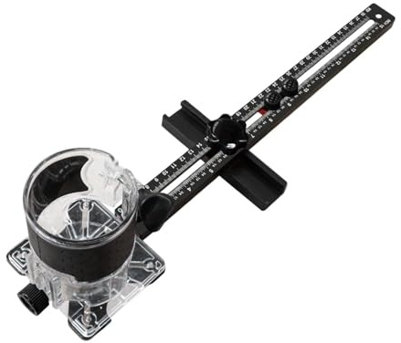 Guida per Fresatrice con Staffa per Scanalature E Attrezzo per Mobili - Compatibile con Fresatrici Verticali- Con Base