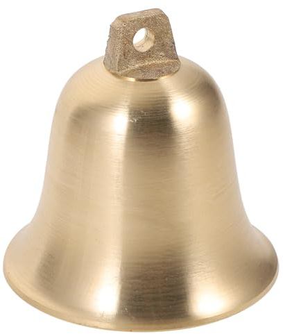 Luxshiny Campanita de Latón Dorado Estilo Antiguo, Ligera Orificio para DIY, Adecuado para Decoraciones Navideñas Vintage y Colgantes en Puertas del Hogar