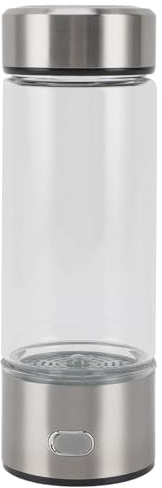 Focket Botella de Agua de Hidrógeno, Generador de Agua de Hidrógeno Portátil de Vidrio Recargable de 1000 MAh, Ionizador de de con Purificación de Filtro Incorporado para Viajes a Casa