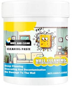 Pasta Quitamanchas Para Paredes,Solución De Limpieza De Pared Y Potente,Eliminar Las Manchas,Para Paredes Y Techos,100G