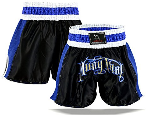 Islero Muay Thai Fight Shorts MMA Kick Boxing Grappling Martial Arts Gear UFC Men (X-Small) Black