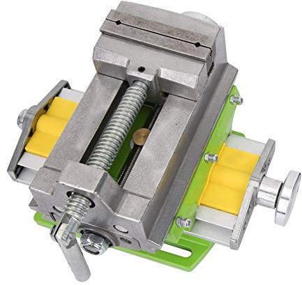 Drill Press Vise, Worktable Cross Sliding Drill Press Vise, 2 Way X-Y Bench Clamp Machine, für Bohrständer, Tischbohrmaschine Holzbearbeitung Metallbearbeitung
