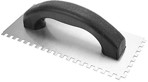 Tyenaza Plastering Trowel, Concrete Trowel, Tile Trowel, Handheld Plastering Skimming Toothed Trowel Tile Flooring Grout Float Tiling Tool