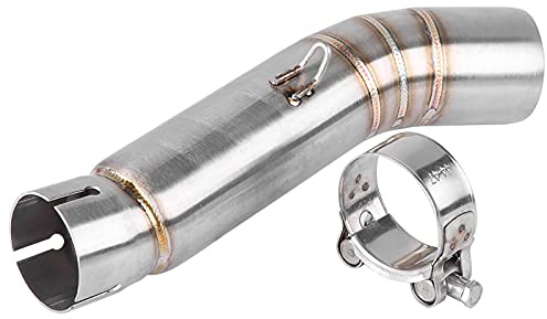 Tubo di Collegamento Centrale per Scarico Moto, Acciaio Inossidabile, Compatibile con Honda CBR500R 2013-2015 | Collegamento Centrale Per Impianto Di Scarico, Resistente Alla Corrosione, Tubo Catalitico Per Cbr500R Cb500X Cbr400R Cb400X,