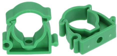 sourcing map 12 Stück 20mm Durchm. Rohrklemmen Clip PPR Wasserschlauch Armaturen Rohrhalter mit Schloss für Wasserversorgung Grün
