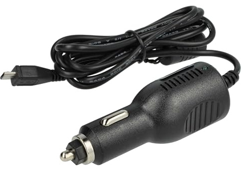 vhbw KFZ-Ladekabel kompatibel mit Tomtom Start 60m Europe Traffic Navigationsgerät - 12V Ladegerät Schwarz