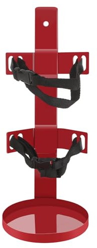 DOITOOL Universal Fire Extinguisher Holder Rack Wall Mount Iron Bracket for 2Kg Fire Extinguishers Easy Installation Safety Storage in Home and Vehicle 14.17X5.59X5.59In