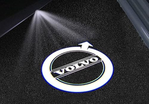 GRFIT 2 Pezzi Luci di Benvenuto del proiettore di Illuminazione del Logo della Porta LED, per Volvo XC60 XC40 XC90 S60 S90 V60 V40, Decorazione della Luce del proiettore Laser della Porta,B