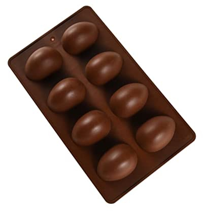 OQHAIR Stampo in Silicone per Uova di Pasqua a 8 cavità per Uso Alimentare per Torta al Cioccolato Vassoio per Ghiaccio Panna Cotta Stampi per Budino (Color : 1pcs)