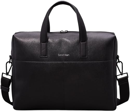 Calvin Klein Herren Laptoptasche Laptop Bag elegant, Schwarz (Ck Black Saffiano), Einheitsgröße