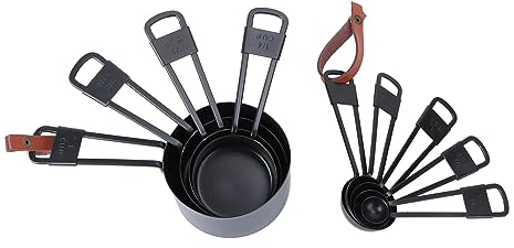 Ciieeo Lot De 9 Tasses Et Cuillères À Mesurer En Acier Inoxydable Cuillères À Riz Cuillères Ménagères Faciles À Utiliser