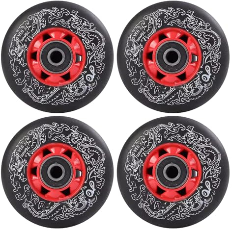 Skateboard-Räder, Inline-Rollschuh-Räder für den Innenbereich, 93A (4er-Pack), vorgesehen für den Austausch von Inlineskate-Rädern, Roller-Rollschuh-Räder für den Innenbereich, Inl