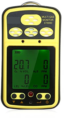 Moniteur multi-gaz Rechargeable 4 In1 O LEL CO HS détecteur de gaz testeur capteur avec fonction d'alarme de rétroéclairage,Pratique et rapide