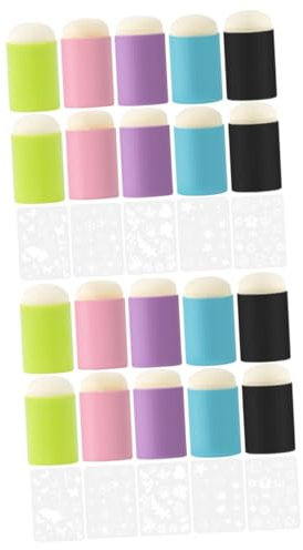 STOBOK 2 Sätze Finger bürsten satz Fingerspitze Herstellung Briefmarken Farben Stempeln Stirn Fingerstempel fingerschiene fingerabdrücke werkzeug Fingermalerei praktischer Dauber Schwamm