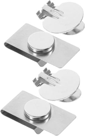 PACKOVE Magnetische Krawattenklammer Unsichtbar Edelstahl 2 Paar Kragenclip Knitterfrei Mit Antiswing Funktion Für Business Und Büro