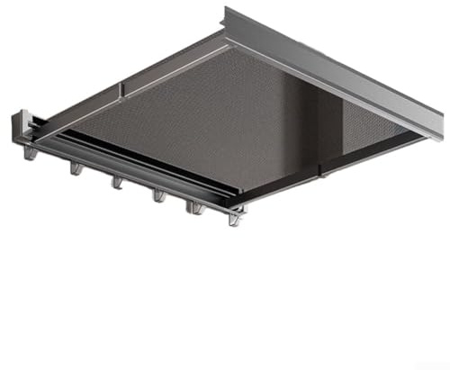 Niceminiwall Wäschetrockner, leicht, aus Aluminiumlegierung, einziehbares Trockennetz, Balkon, unsichtbarer Wäscheständer, platzsparend (grau)