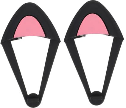 LABRIMP Silicone Cat Ear Headphone Ornaments Pair for Over-ear Headsets, Lovely Cute Decorating Accessories for Gaming, Video, Travel, Black Silicone Headset Adornments