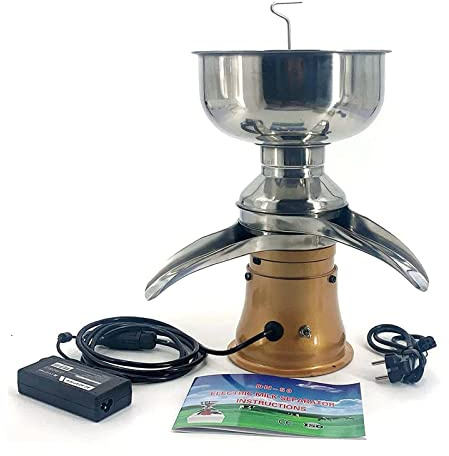 Mousseur à lait, séparateur de crème de lait, centrifugeuse électrique pour lait frais 5 L - Conversion du lait cru en lait écrémé - Séparateur de lait entier pour dégraisser le lait