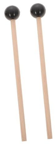 CLISPEED 2 Stück Schlägel Holz Drumsticks für Xylophon Glockenspiel Percussion Mallet Komfortabler Griff zum Üben und Musizieren für Anfänger und Musiker