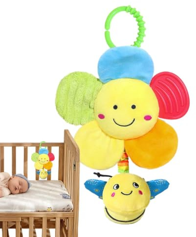 Hangable Rattles Toys, Cartoon Animal Carseat Toys | Barnvagnsleksak med Hangable Sensory Activity | Bekväm småbarnssprång för flickor, pojkar, barn, barn