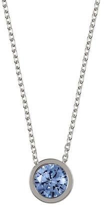 Radley London Curb Chain Necklace With Light Sapphire Stone Set Pendant RYJ2027