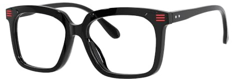 Eyekepper Lesebrille für Damen Schwarz +3,50 dpt Übergroß Rechteckig | Leichter Kunststoffrahmen, komfortable Federscharniere, modisches Design, Lesehilfe für Bücher, Zeitungen und Smartphone