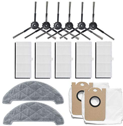 15 Pack Staubbeutel Mops Seitenbürsten Sets für Xiaomi Viomi S9 Roboter Staubsauger Ersatzteile