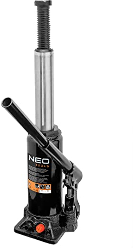 Neo Tools Cric Sollevatore a Colonna, capacità di carico 5 t, 215-413 mm, Massa 4,3 kg, Realizzato in Acciaio, CE Zartifikat, nei Servizi automobilistici e industriali, officine, Imprese di Trasporto