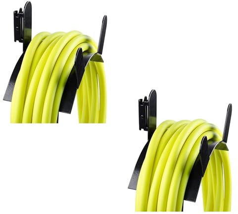 AUTOSwpozo 2 Pack E-Track Hoses Holder, Heavy Duty E Track Hooks for Hoses, Cords, and Cables Organized, 2 Pcs E-Track Hooks & 2 Pcs Single Slot, E-Track Accessories