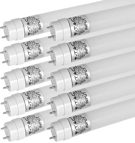 ZONE LED SET - Tube LED 120 cm, blanc froid (6500 K), 1850 lumens, T8, G13-18W (remplace 36W), avec démarreur, tube LED néon, lampe tubulaire, pack de 10