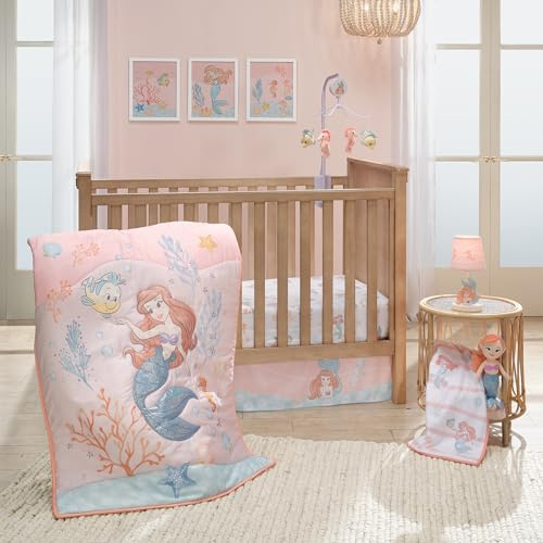 Bedtime Originals Disney Baby The Little Mermaid 3-teiliges Babybett-Bettwäsche-Set