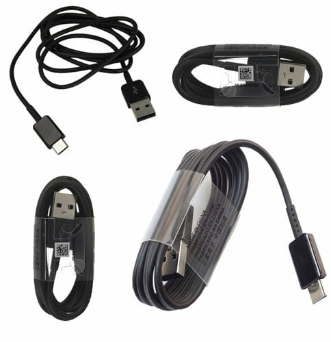 Genuine Original Samsung Fast Charging USB-A to USB-C Type C Charge and Sync Cable For Mobile Phones and Tablets (Black Lead ONLY)