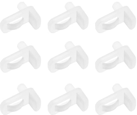 YINETTECH 40PCS 5MM Glass Shelf Support Clips Cabinet Shelf Clips for Supporting Furniture Kitchen Bookcase Closet Shelf Suitable for 4 MM Thick Glass Shelves