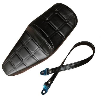 Couvre Selle Housse de Siège Coussin de siège de Moto en Cuir Noir, 1 Ensemble, Housse de siège de Moto avec Sangle, étanche à l'eau et à la poussière, pour Ho&NDA CM125