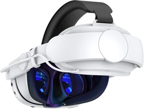 WaverVR Head Strap with 6000mAh Battery Compatible with Meta Quest 3/3S, VR Headset Accessories Compatible with Oculus 3, Extra 3H Playtime, Enhanced Support and Comfort, Non-Pressure Weight Balance