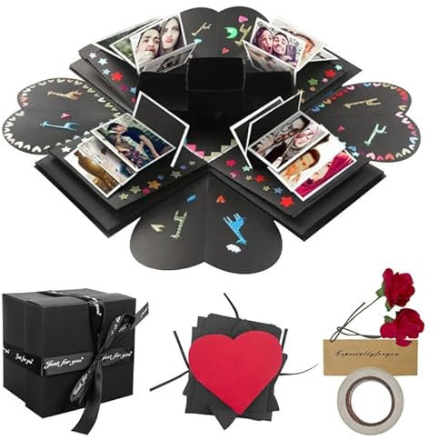 MeoZynxadril Caja de Explosión, Caja Sorpresa Regalo, Álbum DIY Creativo, Photo Álbum Scrapbooking para Amantes, Amigos y Familiares