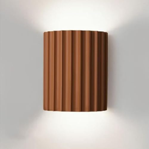 LOGT LED Wandleuchte Innen 10W Grüne Farbe Modernes Design Wandlampe LED Licht Up und Down Wandlicht Spotlicht 3 Helligkeitsstufen für Badezimmer, Wohnzimmer, Schlafzimmer, Flur,Orange