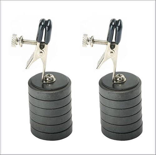 PENGSHAO 2 pcs fétiche Pinces de Sein Poids Aimant réglable mamelons Pince en Acier Inoxydable magnétique clitoridien SM Bondage Jouets sexuels