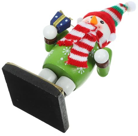 PRETYZOOM Pupazzo Legno Schiaccianoci Decorazione Natalizia in Legno Regalo Di Natale in